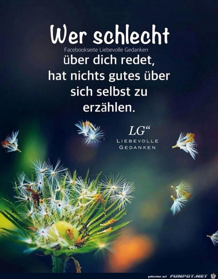 Wer scglecht ueber dich redet Wer scglecht ueber dich redet