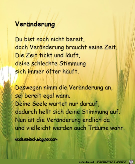Gedicht - Vernderung