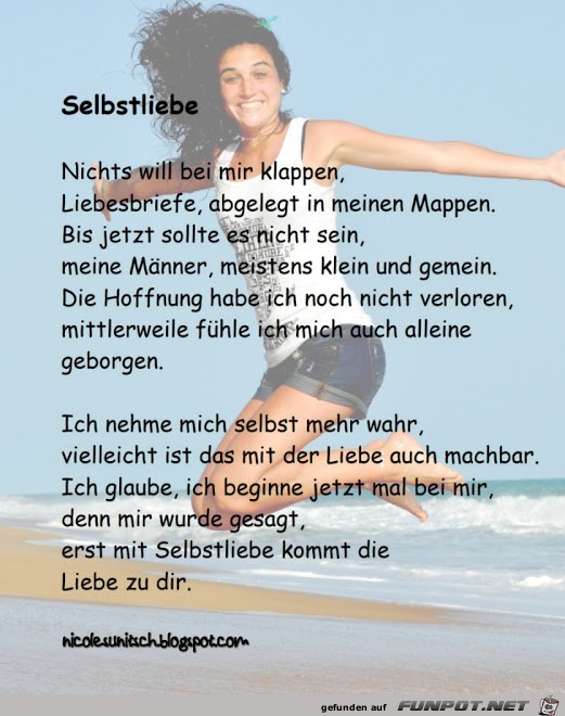 Gedicht - Selbstliebe Gedicht - Selbstliebe