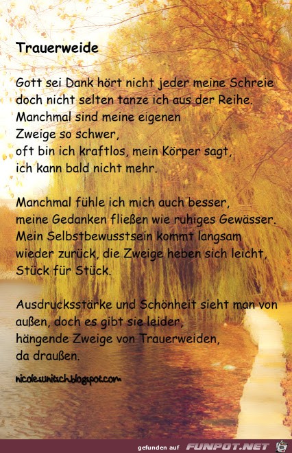 Gedicht - Trauerweide Gedicht - Trauerweide