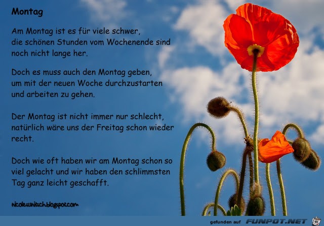 Gedicht - MONTAG Gedicht - MONTAG