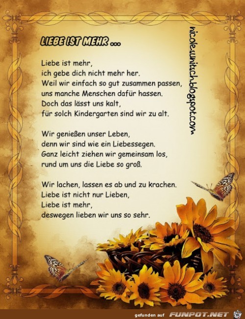 Gedicht - Liebe ist mehr Gedicht - Liebe ist mehr