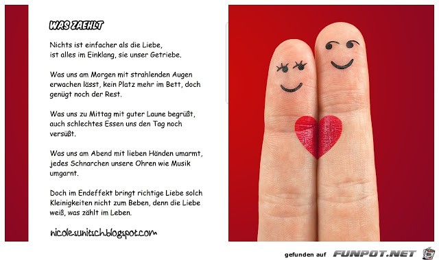 Liebesgedicht - Was zählt Liebesgedicht - Was zählt