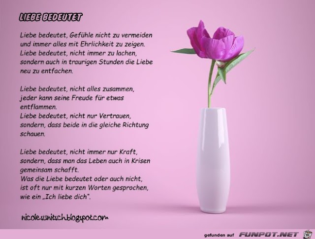 Liebesgedicht - Liebe bedeutet