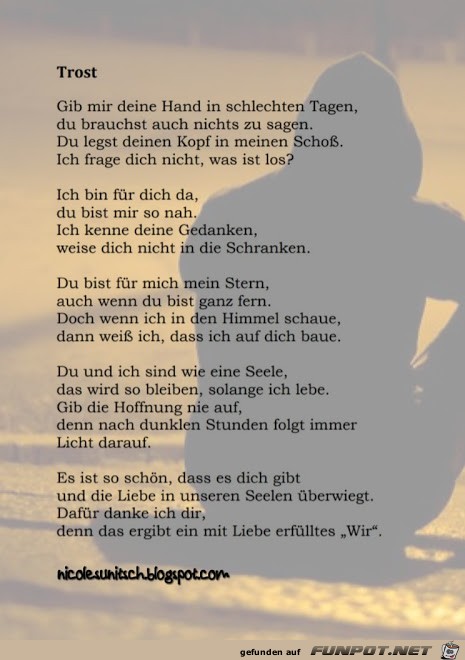 Gedicht - Trost Gedicht - Trost
