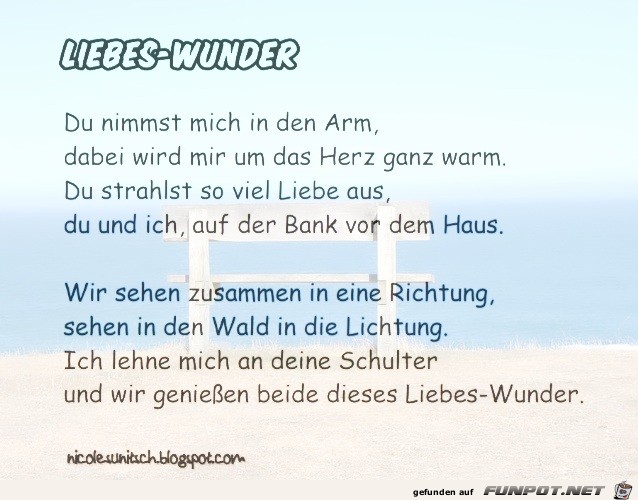 Gedicht - Liebes Wunder Gedicht - Liebes Wunder
