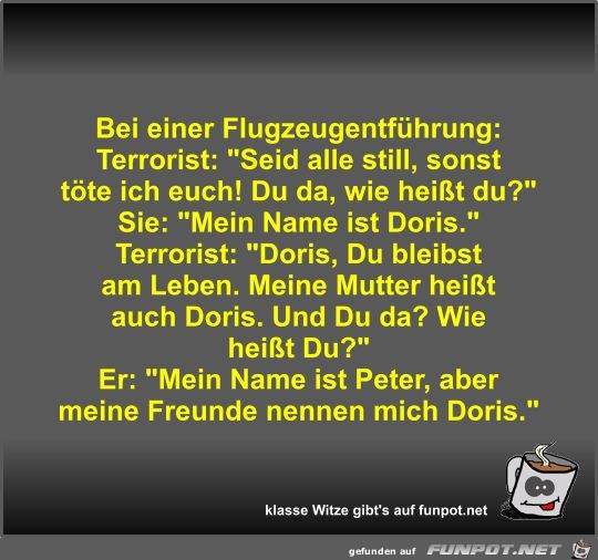 Bei einer Flugzeugentführung Bei einer Flugzeugentführung