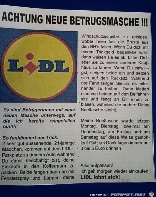 Neue Betrugsmasche ! Neue Betrugsmasche !