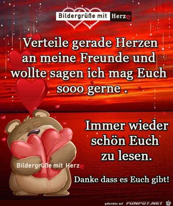 Verteile gerade Herzen Verteile gerade Herzen