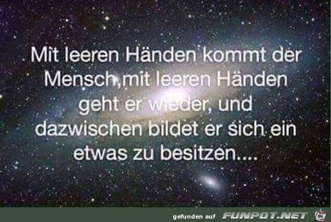 mit leeren Haenden mit leeren Haenden