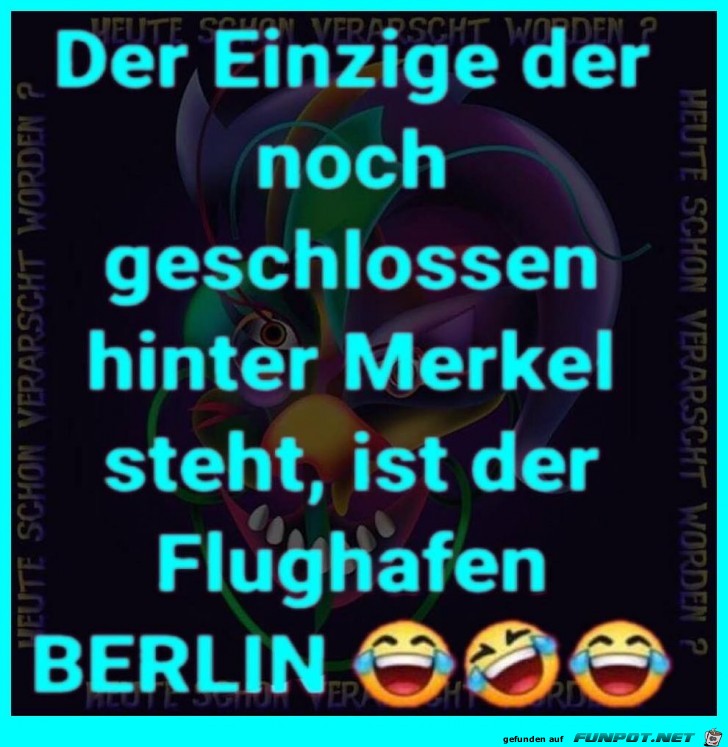 Hinter Merkel