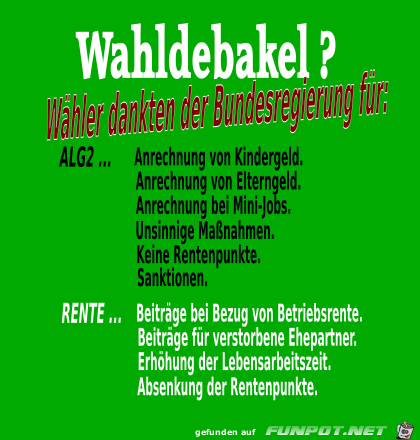 Wahldebakel Wahldebakel