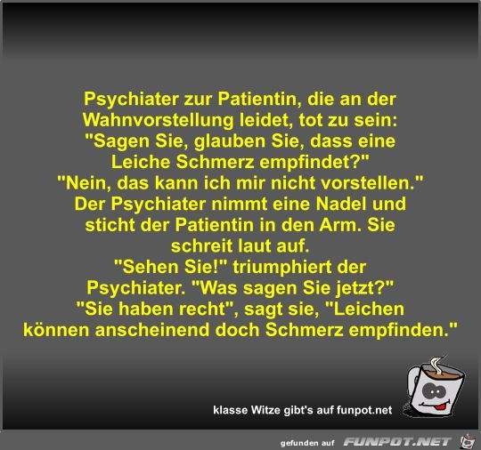 Psychiater zur Patientin Psychiater zur Patientin