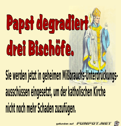 Papst greift durch