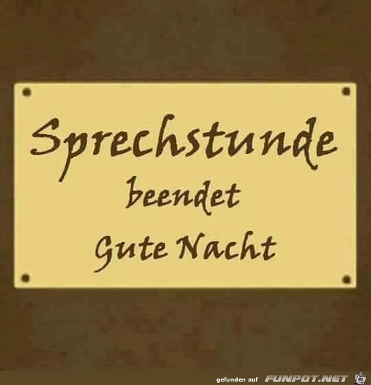Sprechstunde beendet Sprechstunde beendet