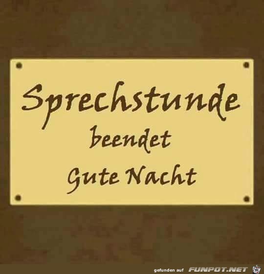 Sprechstunde beendet