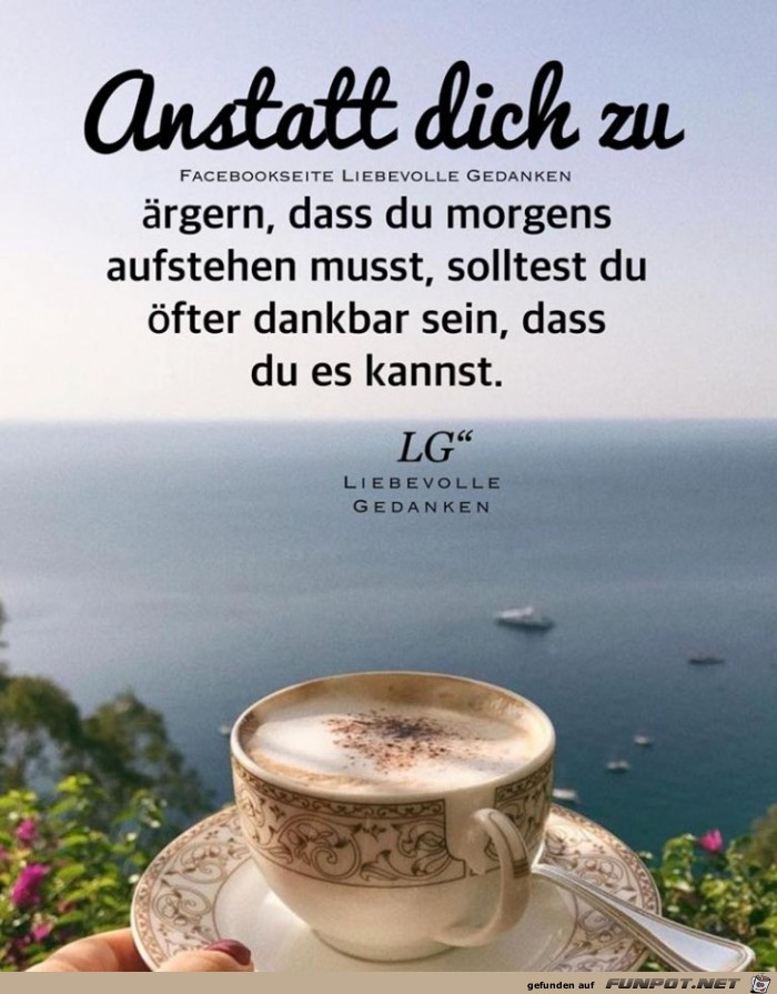 Anstatt dich zu aergern Anstatt dich zu aergern