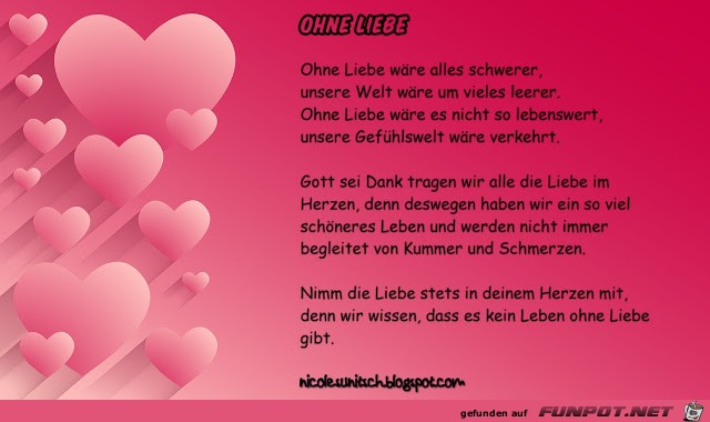 Gedicht Ohne Liebe