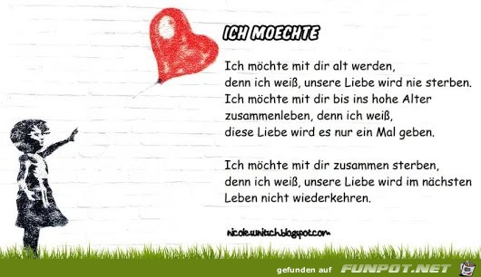 Gedicht - Ich mchte