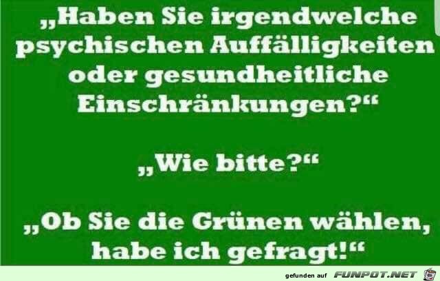 Die Grünen wählen... Die Grünen wählen...