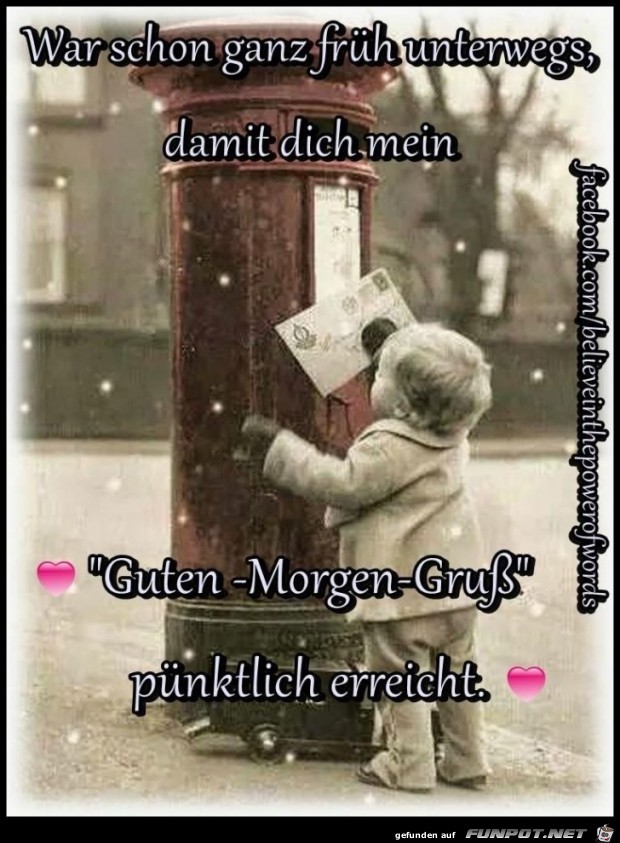 war schon ganz frueh unterwegs war schon ganz frueh unterwegs