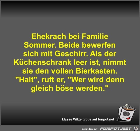 Ehekrach bei Familie Sommer