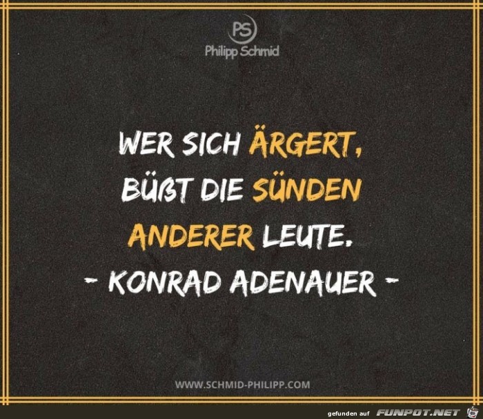 wer sich aergert