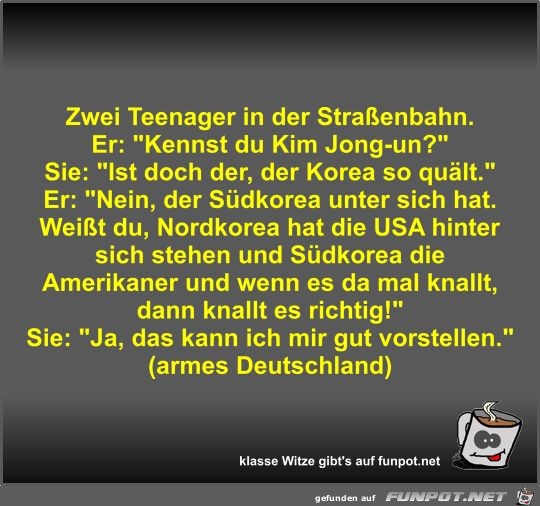 Zwei Teenager in der Straßenbahn Zwei Teenager in der Straßenbahn