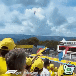 Der fliegende Mensch bei der Formel 1