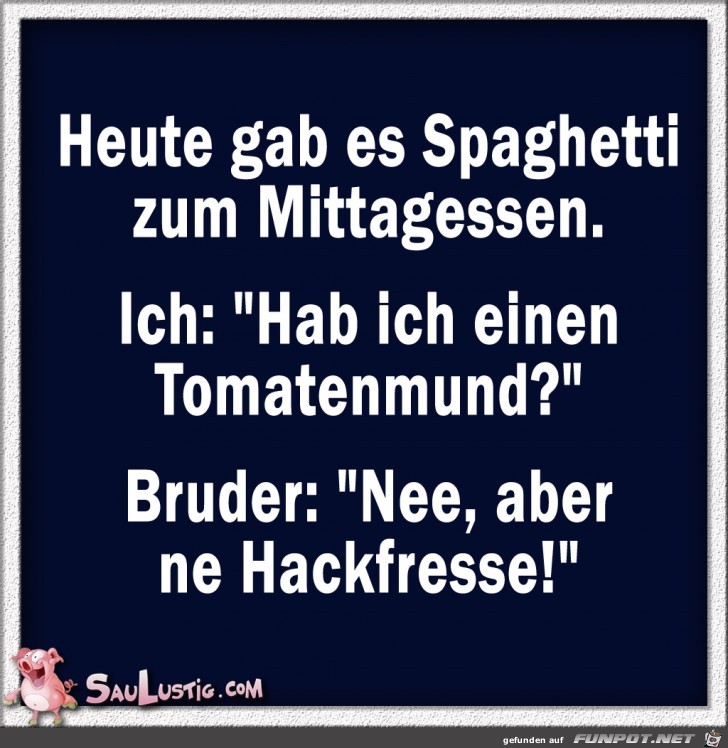 Spaghetti-zum-Mittagessen