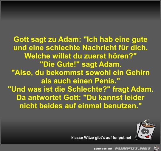 Gott sagt zu Adam