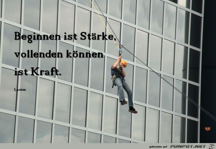 beginnen ist Staerke