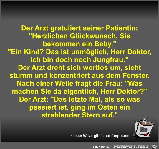 Der Arzt gratuliert seiner Patientin Der Arzt gratuliert seiner Patientin