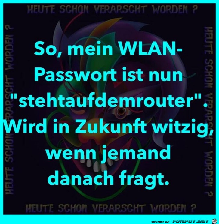Neues WLAN-Passwort Neues WLAN-Passwort