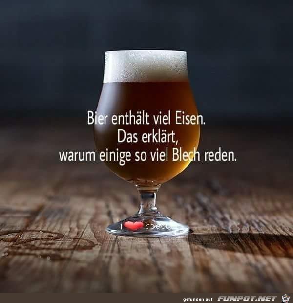 bier enthaelt viel eisen