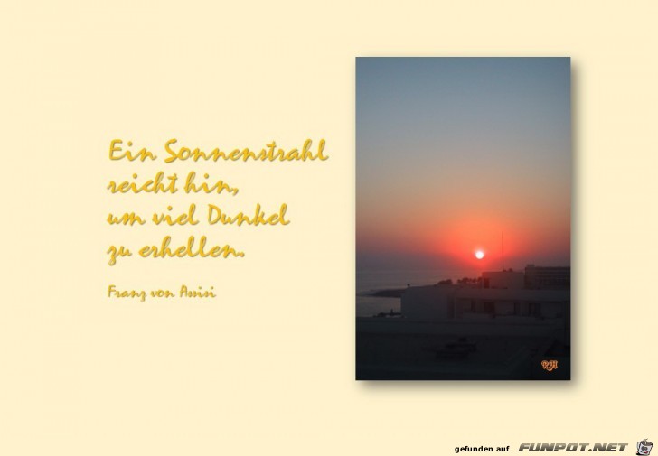 ein Sonnenstrahl reicht hin ein Sonnenstrahl reicht hin
