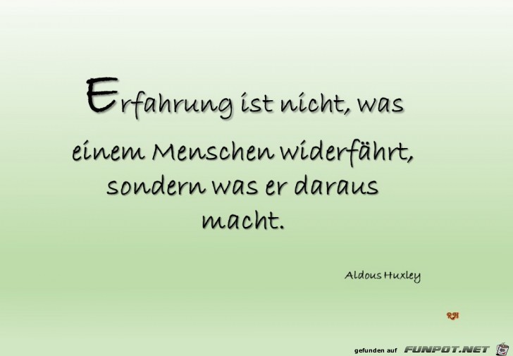 erfahrung ist nicht erfahrung ist nicht