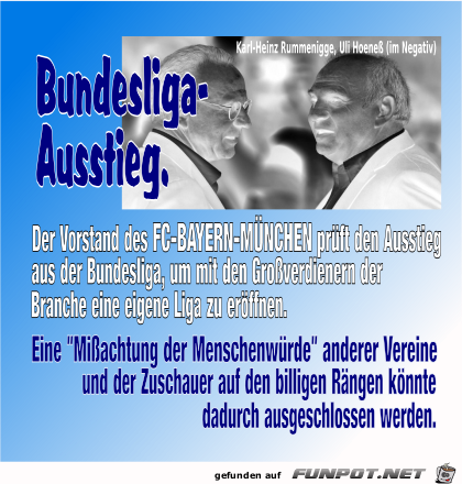 Bundesliga-Ausstieg Bundesliga-Ausstieg