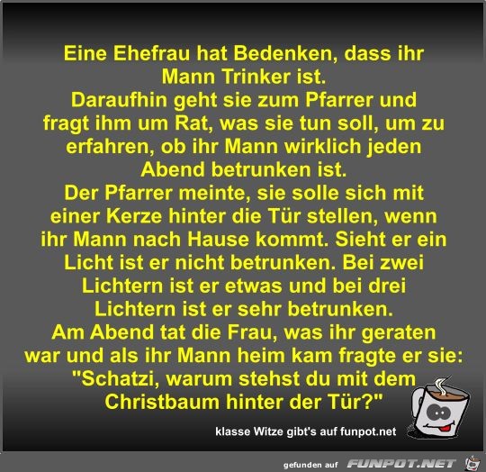 Eine Ehefrau hat Bedenken Eine Ehefrau hat Bedenken