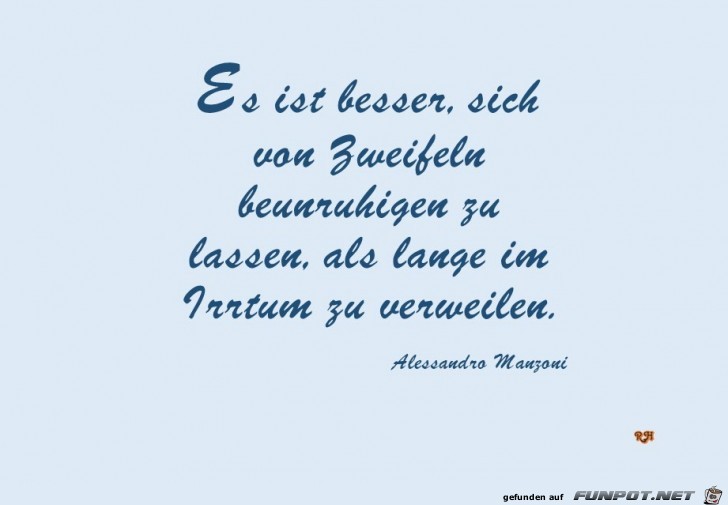es ist besser sich von zweifeln es ist besser sich von zweifeln