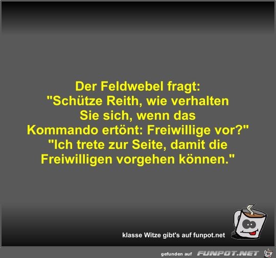 Der Feldwebel fragt