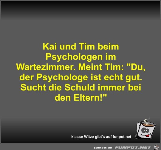 Kai und Tim beim Psychologen im Wartezimmer