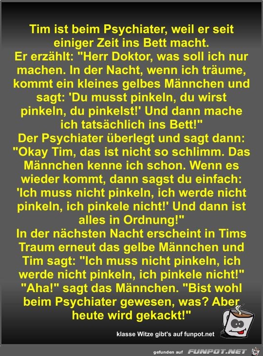 Tim ist beim Psychiater