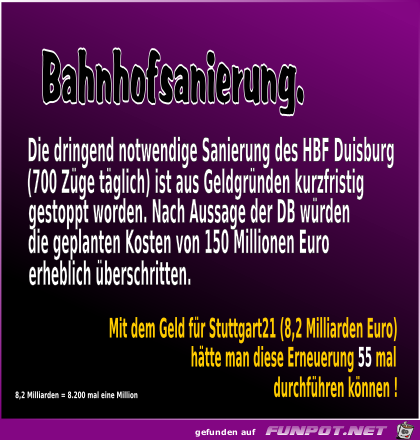 Bahnhofsanierung Bahnhofsanierung