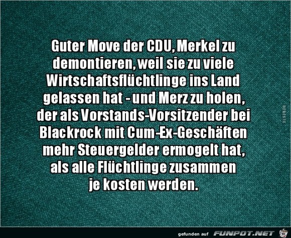guter Move der CDU........