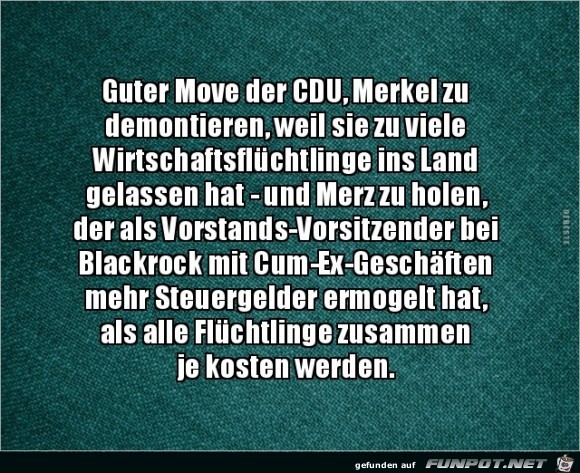 guter Move der CDU........ guter Move der CDU........