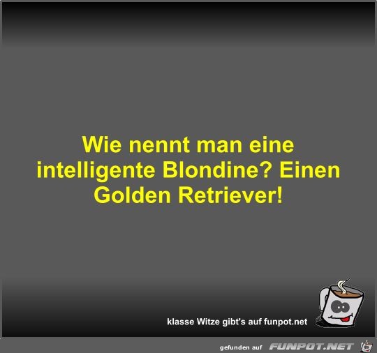Wie nennt man eine intelligente Blondine? Wie nennt man eine intelligente Blondine?