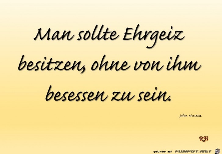 man sollte Ehrgeiz