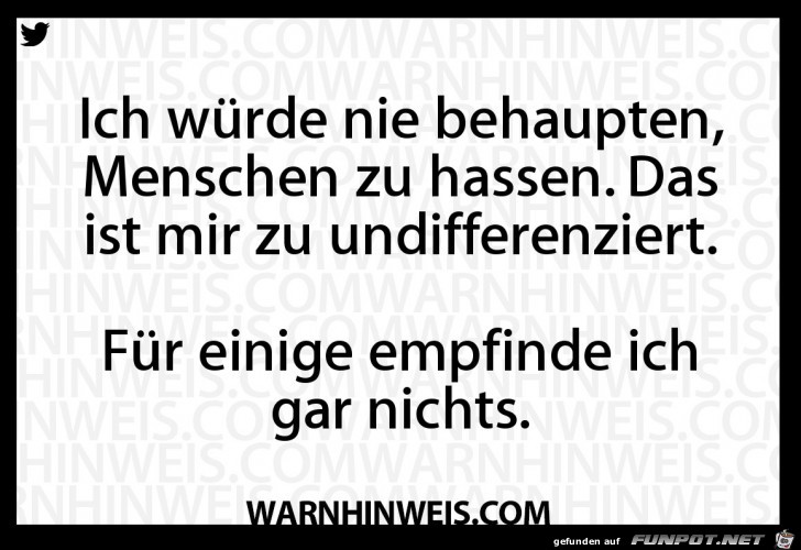 Menschen zu hassen Menschen zu hassen