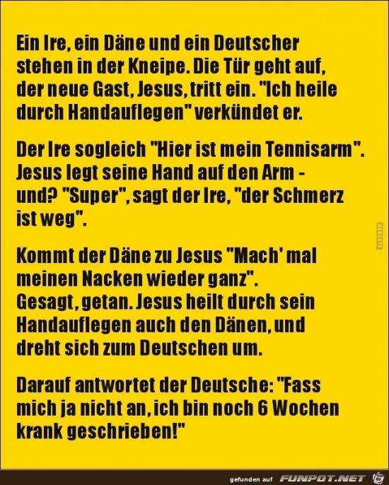 ich heile durch Handauflegen....... ich heile durch Handauflegen.......